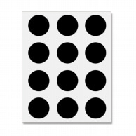 HEIKO タックラベル Φ28mm No.447 黒 1束(180片)（黒）